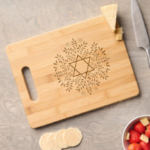 star of david wood tray