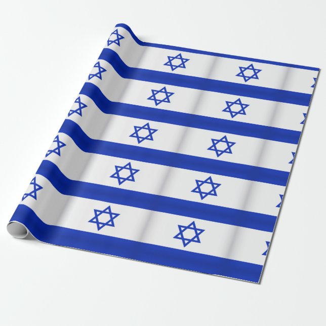 Star of David wrap paper Hanukkah  (Unrolled)