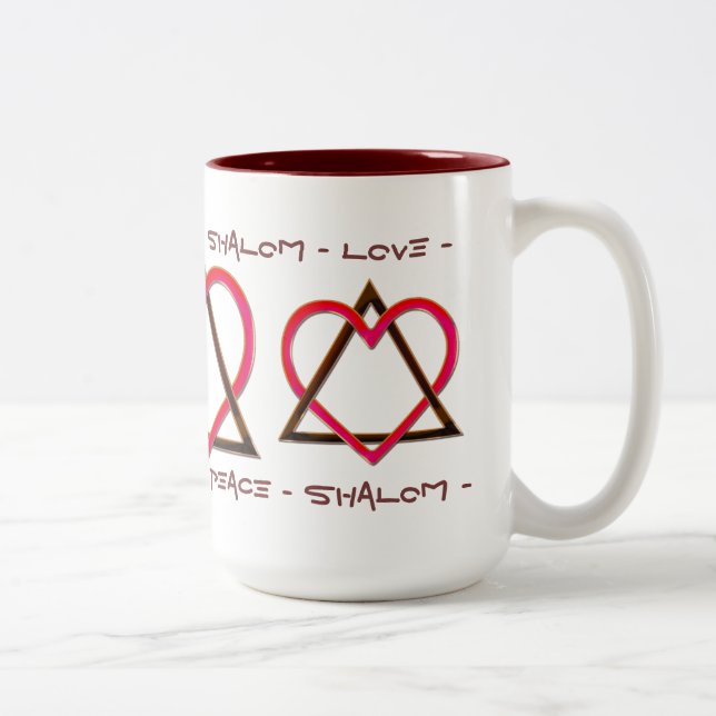 Star of David's Love (Mug) Two-Tone Coffee Mug (Right)