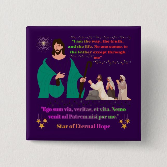 Star of Eternal Hope dark purple Button (Front)
