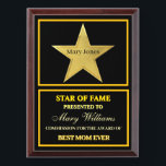 Star of fame award plaque<br><div class="desc">Star of fame Award Plaque</div>