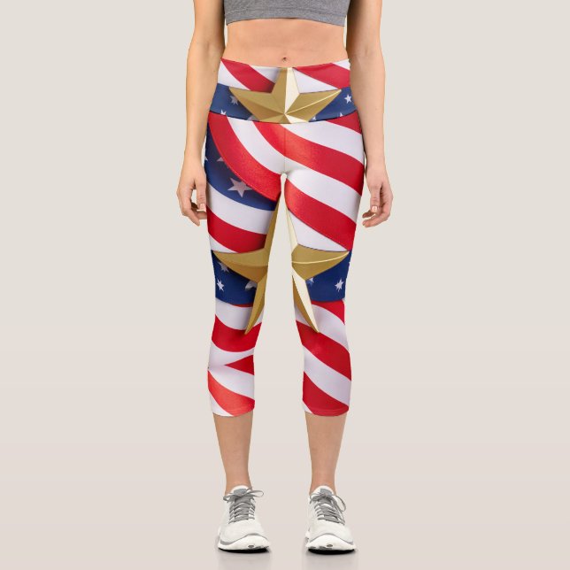 Star of Honor Capri Leggings (Front)