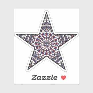 Star of Independence Contour Sticker