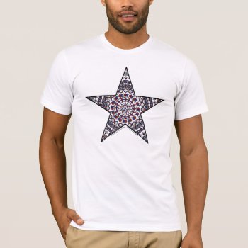 Star Of Independence Men's Light Shirt by ValerieDesigns3 at Zazzle