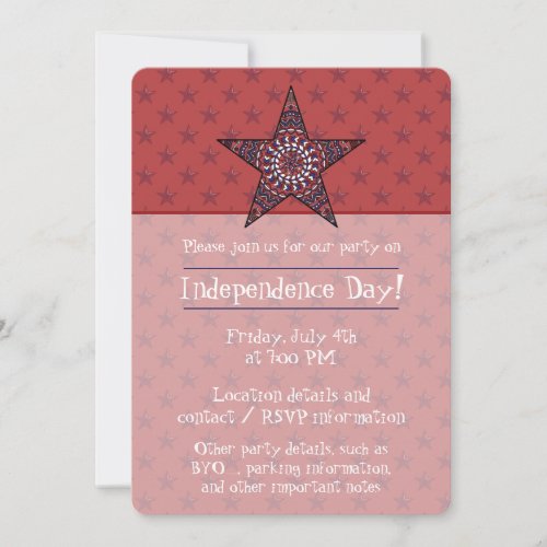 Star of Independence Party Invitation