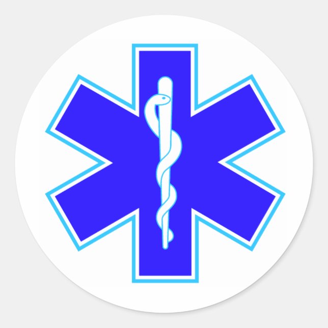 Star of Life (ambulance) Classic Round Sticker (Front)