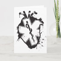 star of life anatomical heart card