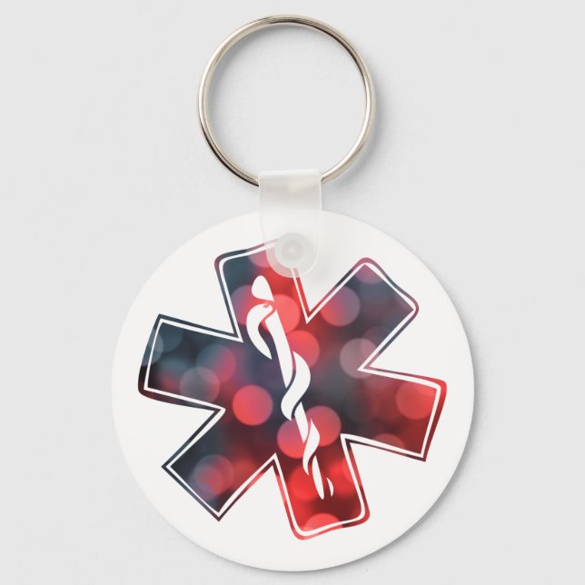 star of life bokeh keychain (Front)