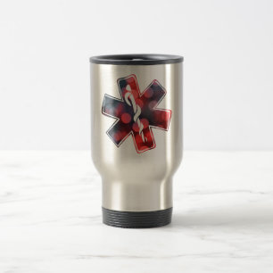 star of life bokeh travel mug