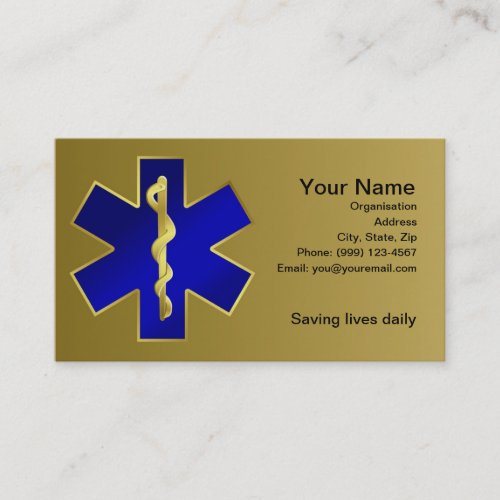 Star of Life Business Card