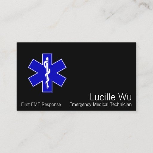 Customizable Star of Life Business Cards