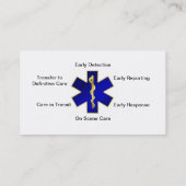 Star of Life Business Card, double sided. Business Card (Back)