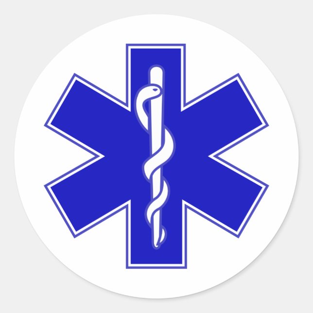 Star of Life Classic Round Sticker (Front)