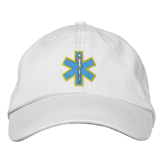 Star Of Life Embroidered Baseball Hat (Front)