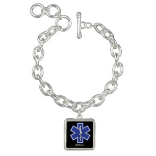 Star of Life EMS EMT - Editable Name Bracelet