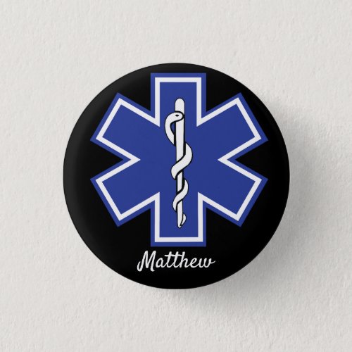 Star of Life EMS EMT _ Editable Name Button