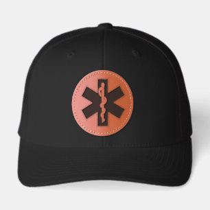 Star of Life (EMT) Leather Patch Hat