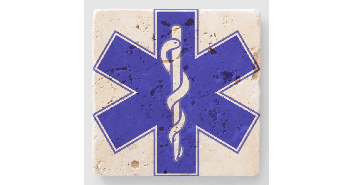 Star Of Life Logo Only Stone Coaster Zazzle Com