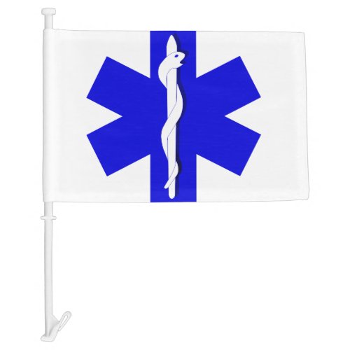 Star of Life Medical symbol Car Flag