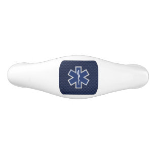 Star of Life Paramedic Carbon Fiber Style Ceramic Drawer Pull