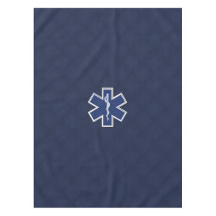 Star of Life Paramedic Carbon Fiber Style Tablecloth