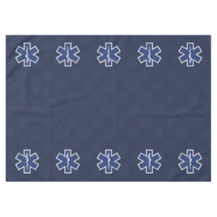 Star of Life Paramedic Carbon Fiber Style Tablecloth