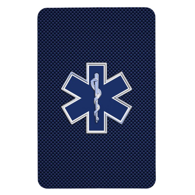 Star of Life Paramedic Emergency Medical S Decor Magnet (Vertical)