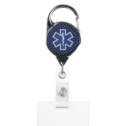 Star of Life Paramedic Emergency Medical Services Badge Holder (Front)