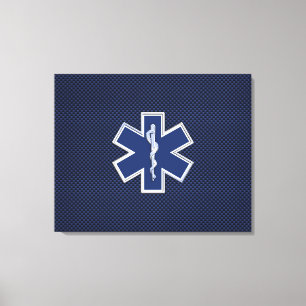 Star of Life Paramedic Emergency Medical Services Canvas Print