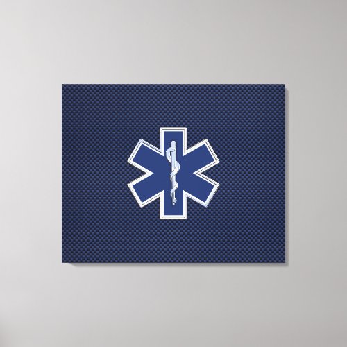 Star of Life Paramedic Emergency Medical Services Canvas Print