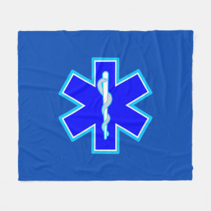 Star of Life Paramedic Emergency Medical Services Fleece Blanket