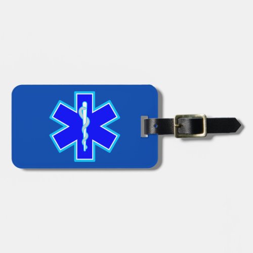 Star of Life Paramedic Emergency Medical Services Luggage Tag