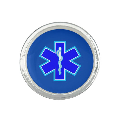 Star of Life Paramedic Emergency Medical Services Ring