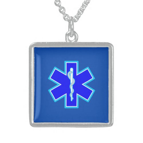 Star of Life Paramedic Emergency Medical Services Sterling Silver Necklace