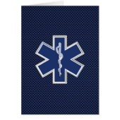 Star of Life Paramedic EMS on Blue Carbon Fiber (Front)