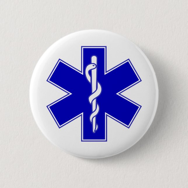 Star of Life Pinback Button (Front)