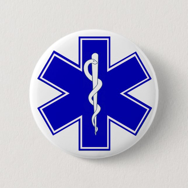 Star of Life Pinback Button (Front)