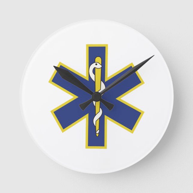 Star of Life Round Clock (Front)