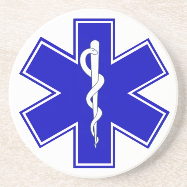 Star of Life Sandstone Coaster (Front)