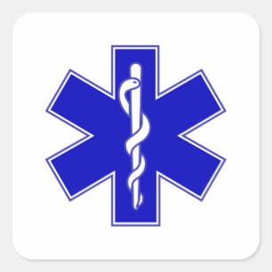 Star of Life Square Sticker