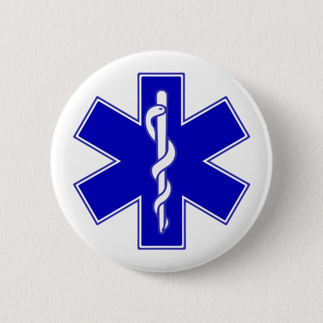 Star of Life symbol Button (Front)
