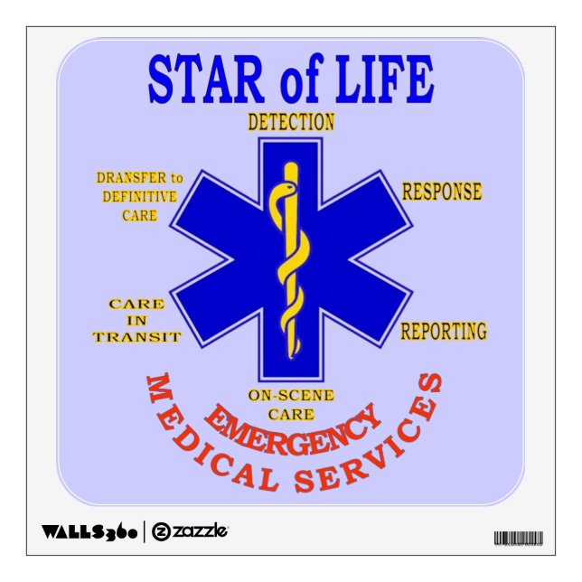 STAR OF LIFE WALL DECAL (Front)