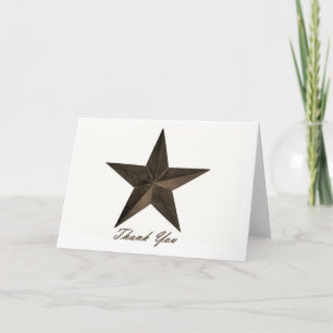Star of Texas Letterpress Thank You Card