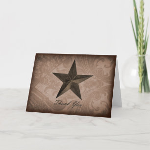 Star of Texas You Letterpress Thank You Card