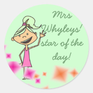 Star of the Day! Classic Round Sticker
