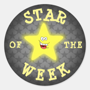 Star of the week classic round sticker