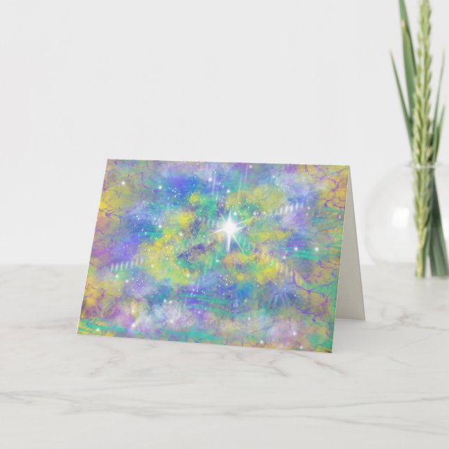 Star of Wonder Christian Christmas Modern Art Holiday Card (Front)