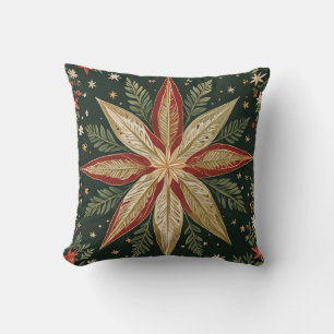Star of Wonder Floral Throw Pillow