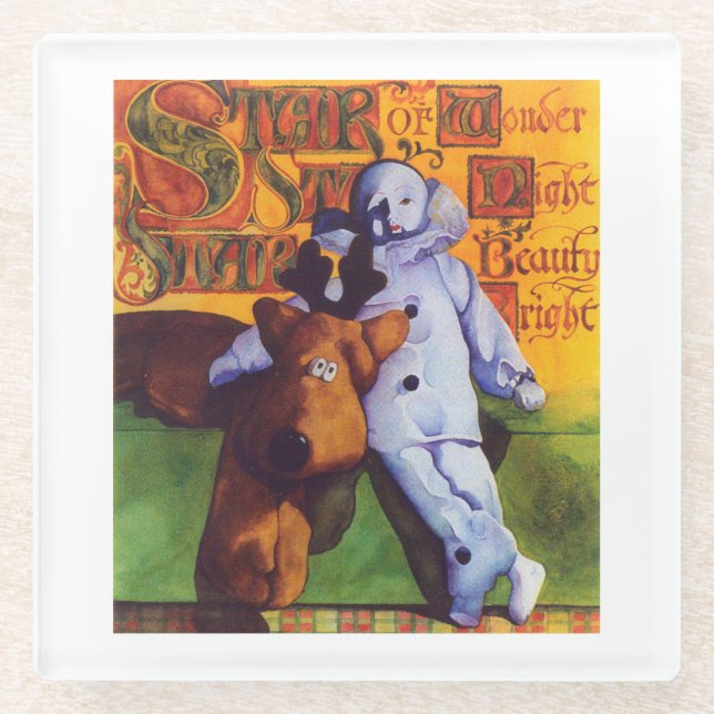 STAR OF WONDER Glass Drink Coaster  (Front)