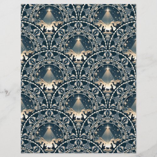 Star of Wonder Mandala Nativity Art Deco Scallops